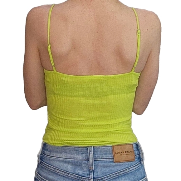 Neon Yellow/Green Bodysuit Size Small All in Favor - Picture 3 of 11